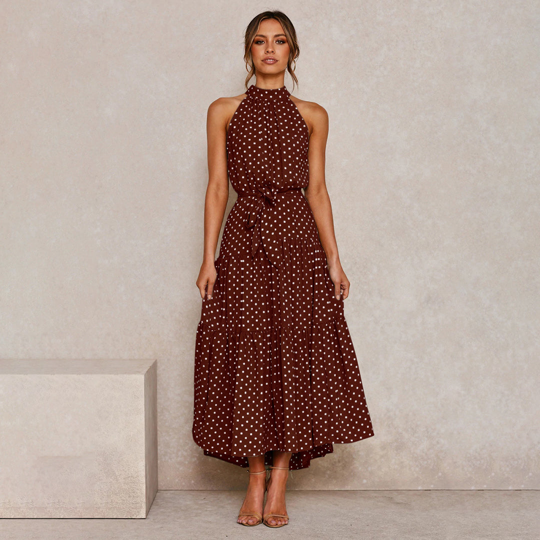 Stylish Long Summer Dress - Lucienne-Yellow-S-The Livary