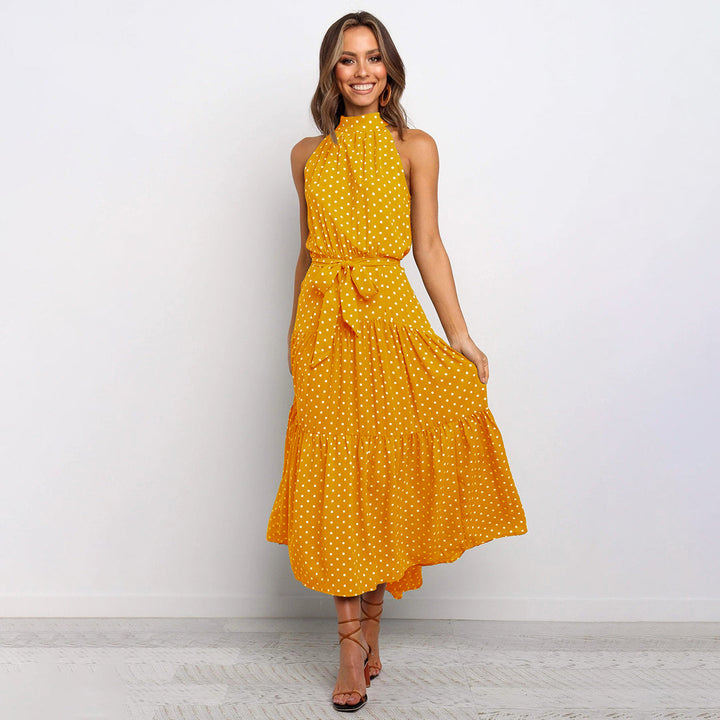 Stylish Long Summer Dress - Lucienne-Yellow-S-The Livary