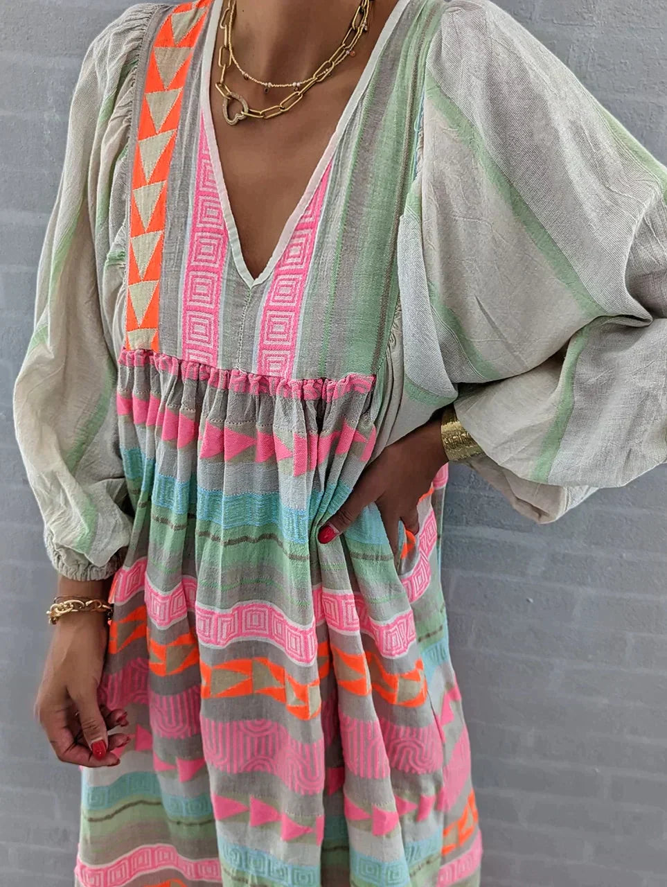 Summer maxi dress with gradient – Solenne-S-The Livary