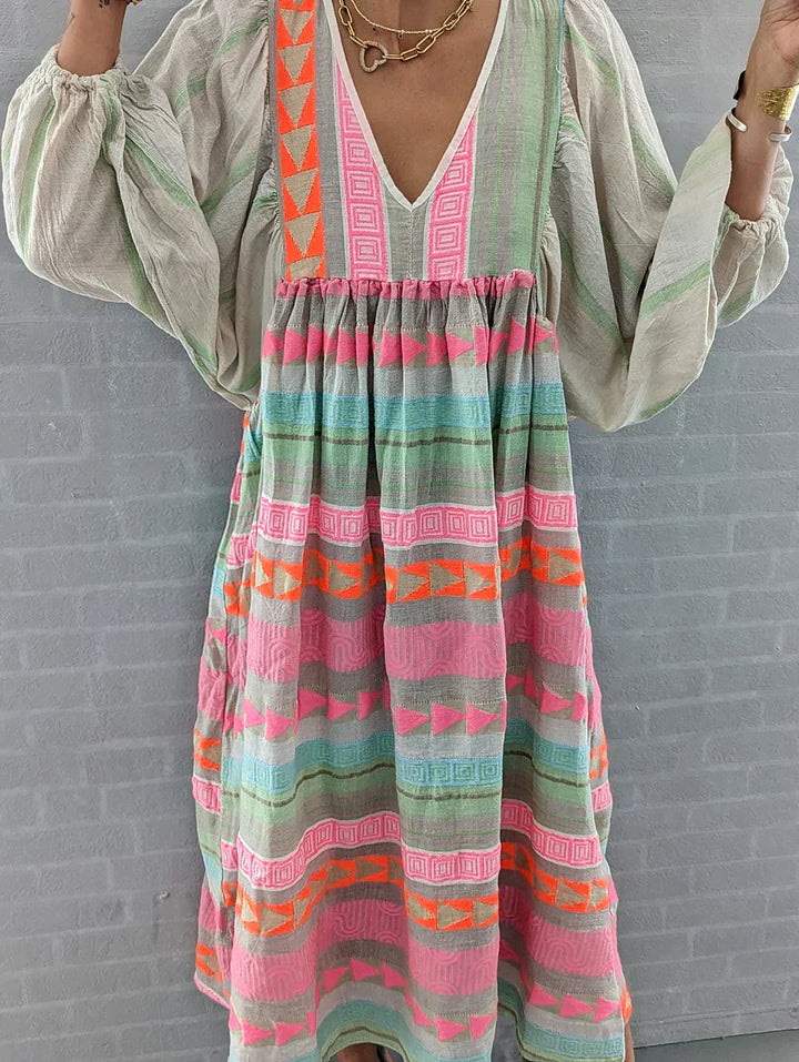 Summer maxi dress with gradient – Solenne-S-The Livary