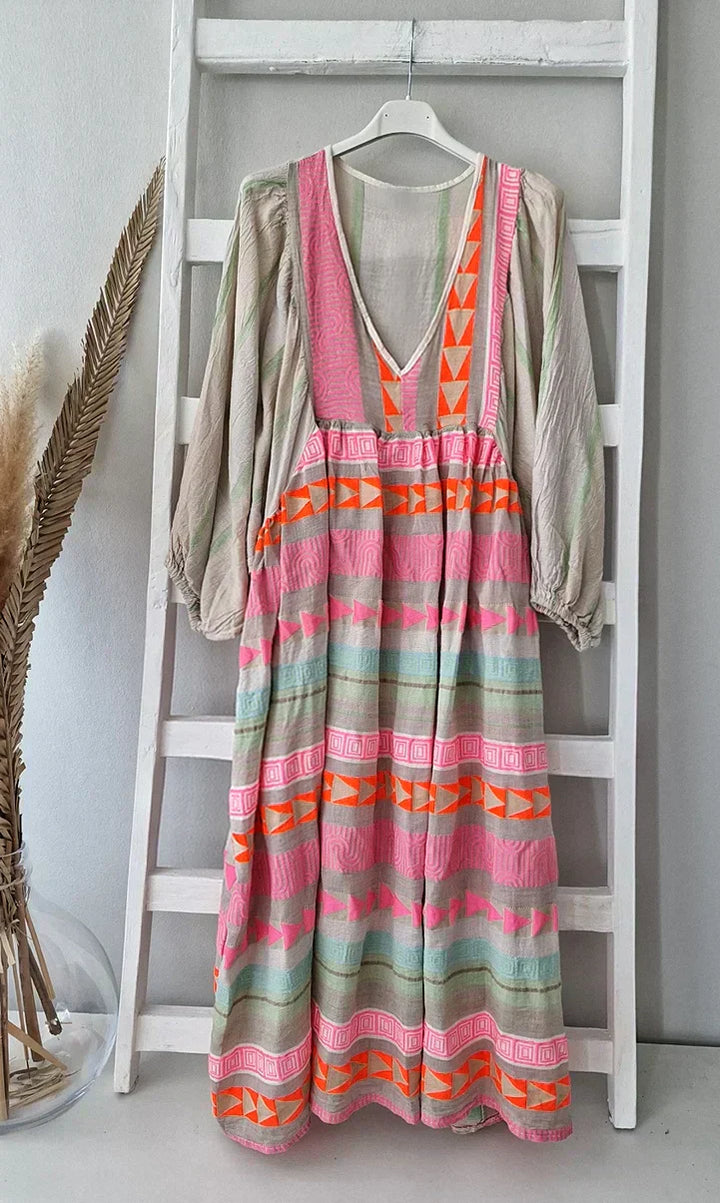 Summer maxi dress with gradient – Solenne-S-The Livary