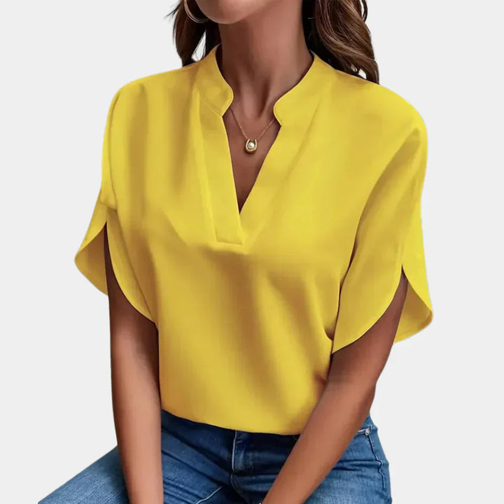 Airy summer blouse for women – Ella-Yellow-S-The Livary