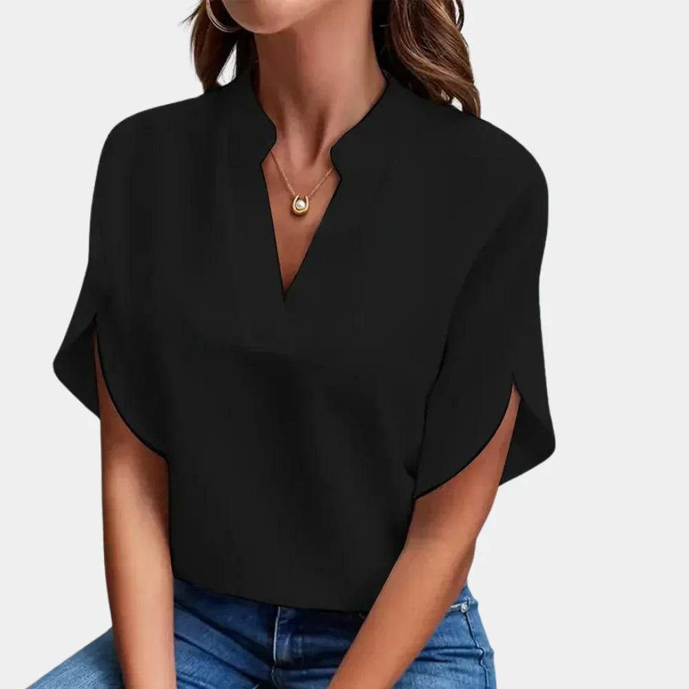 Airy summer blouse for women – Ella-Black-S-The Livary