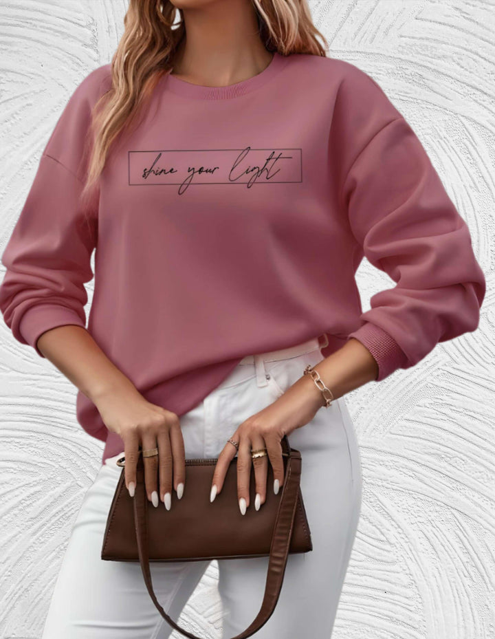 Oversized Women's Sweater with Round Neck - Luna