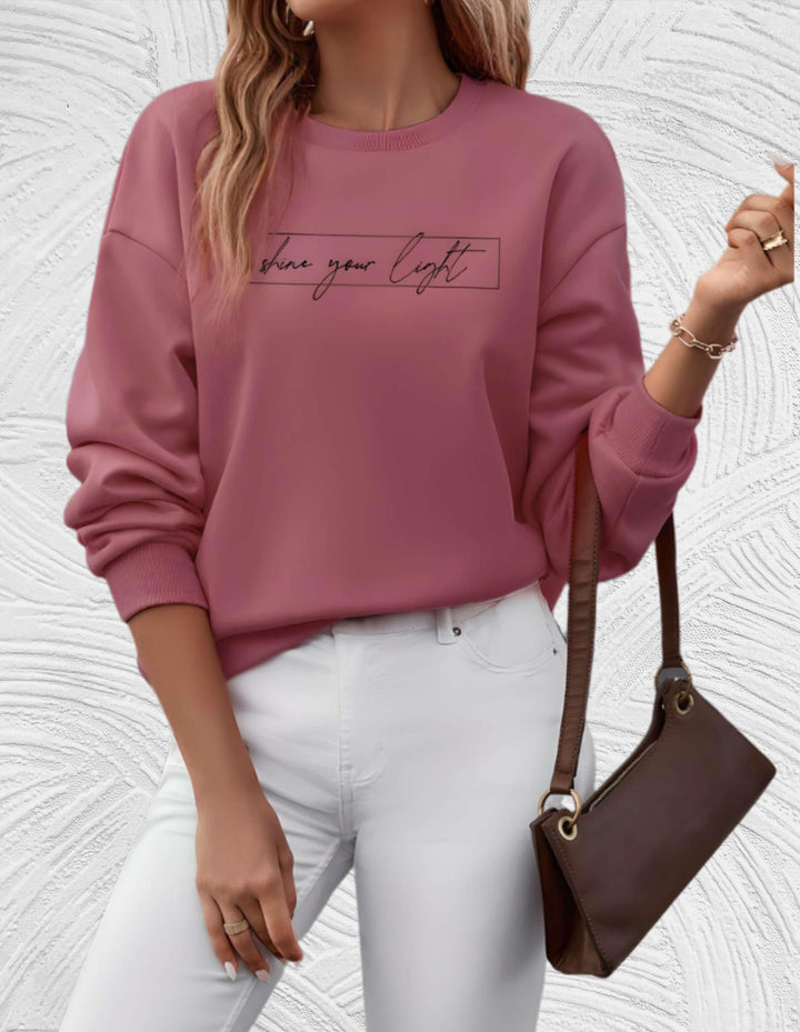 Oversized Women's Sweater with Round Neck - Luna