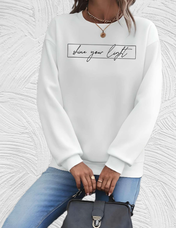 Oversized Women's Sweater with Round Neck - Luna