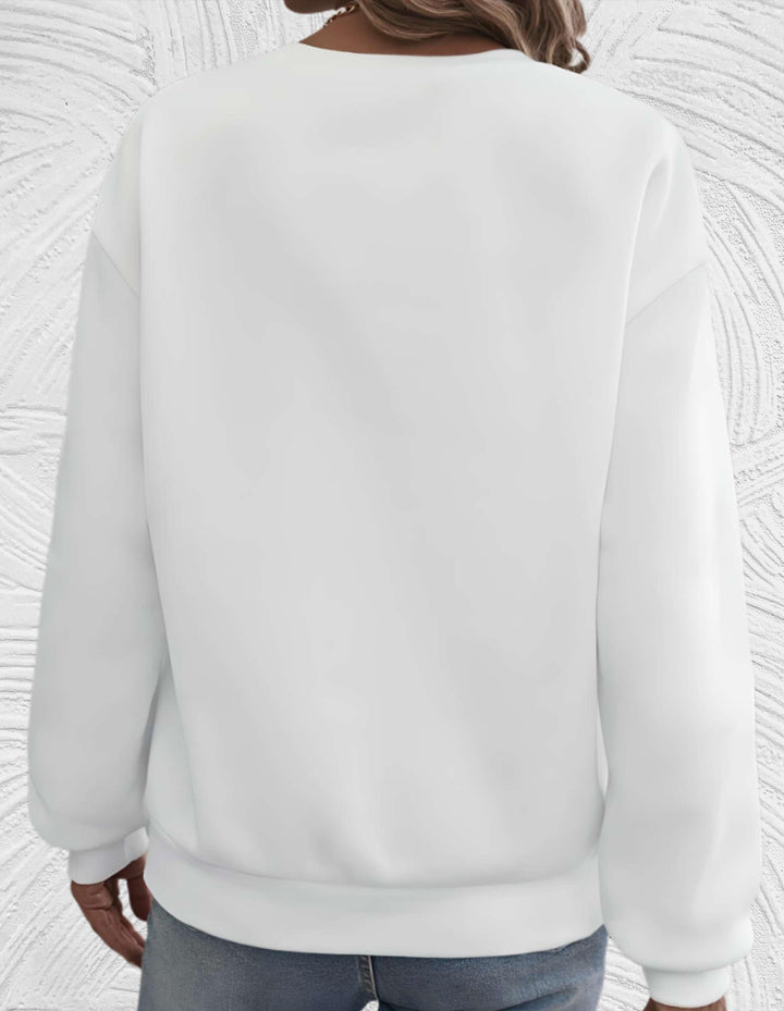 Oversized Women's Sweater with Round Neck - Luna