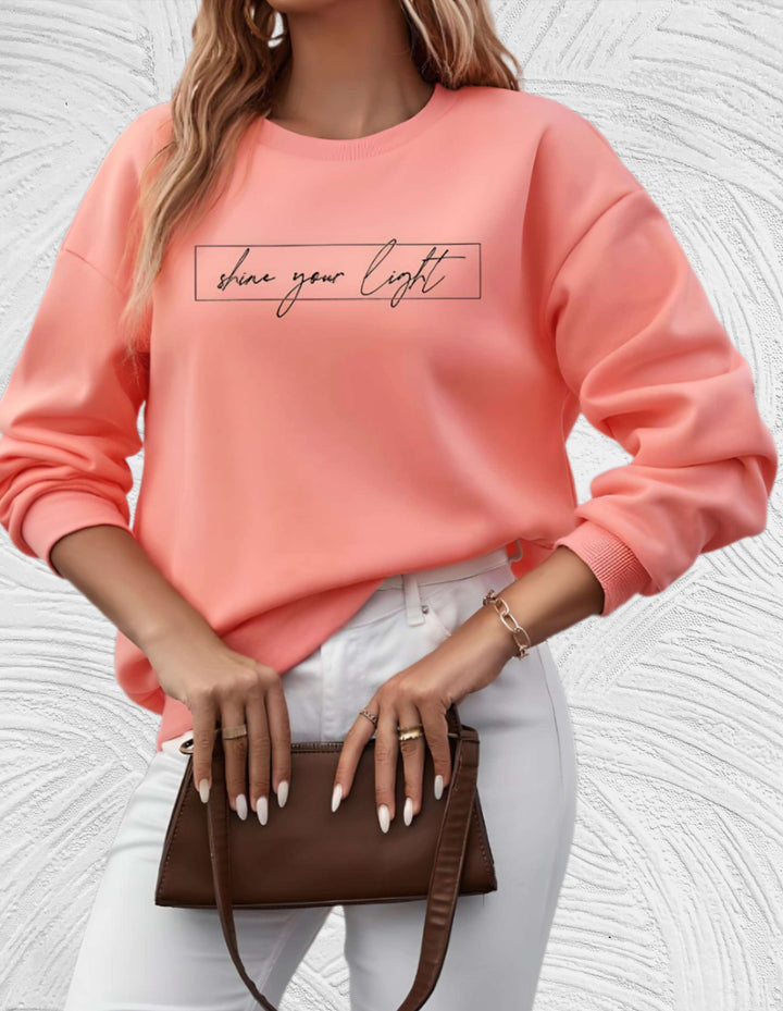 Oversized Women's Sweater with Round Neck - Luna