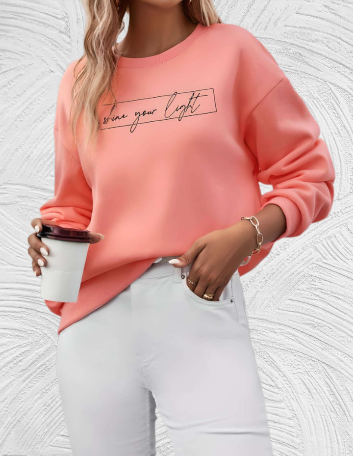 Oversized Women's Sweater with Round Neck - Luna
