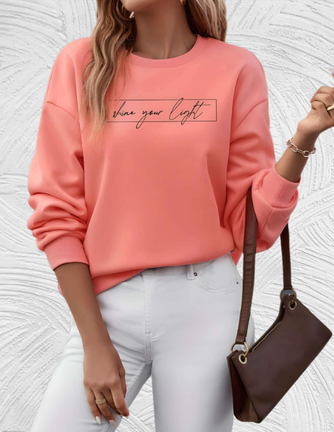 Oversized Women's Sweater with Round Neck - Luna