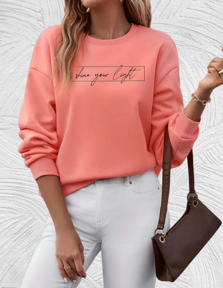 Oversized Women's Sweater with Round Neck - Luna
