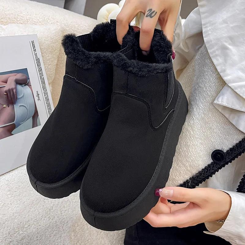 Warm and Comfortable Winter Boots for Women - FrostFlair-Brown-2.5-The Livary