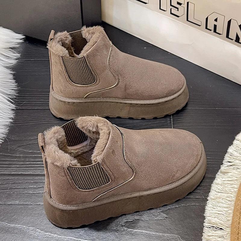 Warm and Comfortable Winter Boots for Women - FrostFlair-Brown-2.5-The Livary