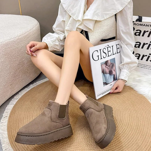 Warm and Comfortable Winter Boots for Women - FrostFlair-Brown-2.5-The Livary