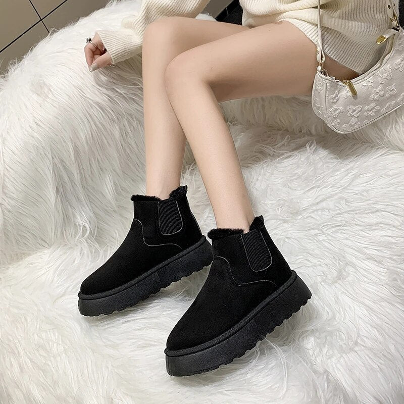 Warm and Comfortable Winter Boots for Women - FrostFlair-Brown-2.5-The Livary