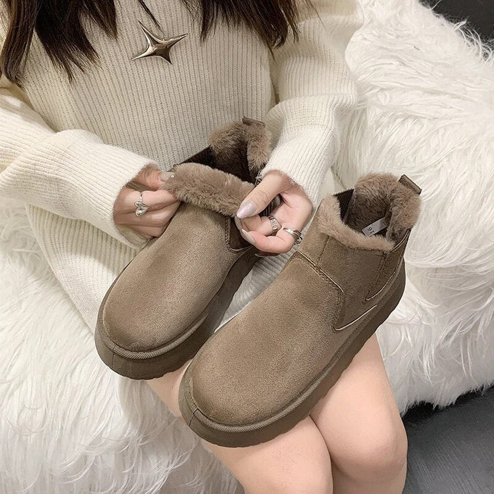 Warm and Comfortable Winter Boots for Women - FrostFlair-Brown-2.5-The Livary