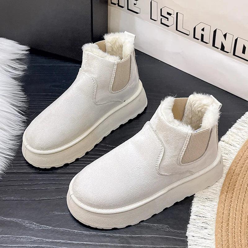 Warm and Comfortable Winter Boots for Women - FrostFlair-White-2.5-The Livary