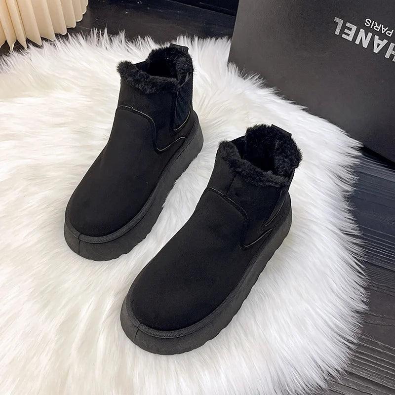 Warm and Comfortable Winter Boots for Women - FrostFlair-Black-2.5-The Livary