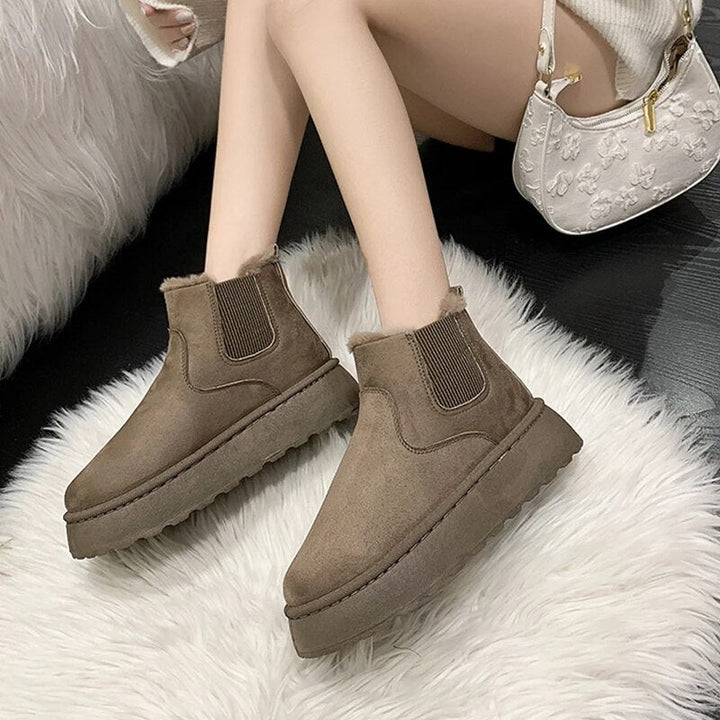 Warm and Comfortable Winter Boots for Women - FrostFlair-Brown-2.5-The Livary