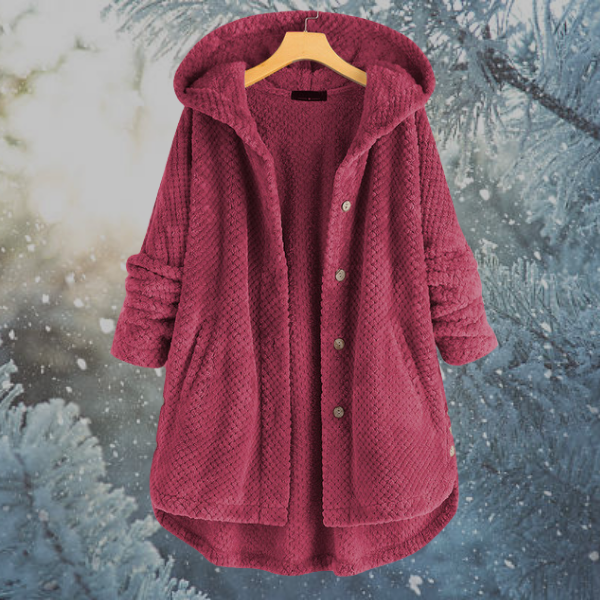 Ladies Winter Fleece Jacket with Hood - Nova-Pink-S-The Livary