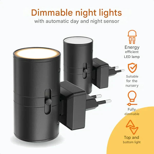 Dimmable Night Light with Sensor - LumenGuard-White-The Livary