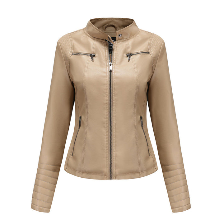 Cool Leather Women's Jacket – Elin-Beige-XS-The Livary