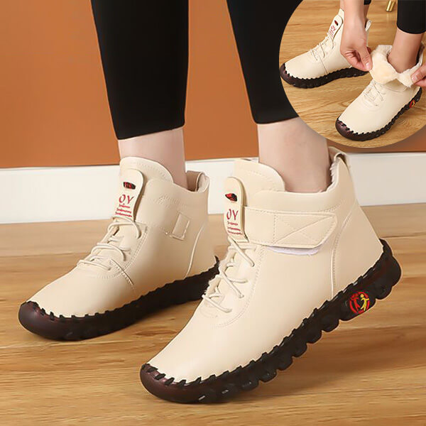Warm High Women's Shoes – Nova-Beige-4-The Livary