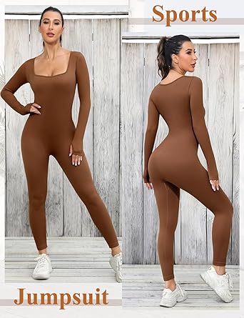 Ladies Shapewear Jumpsuit with Long Sleeves - SleekFit-Black-S-The Livary