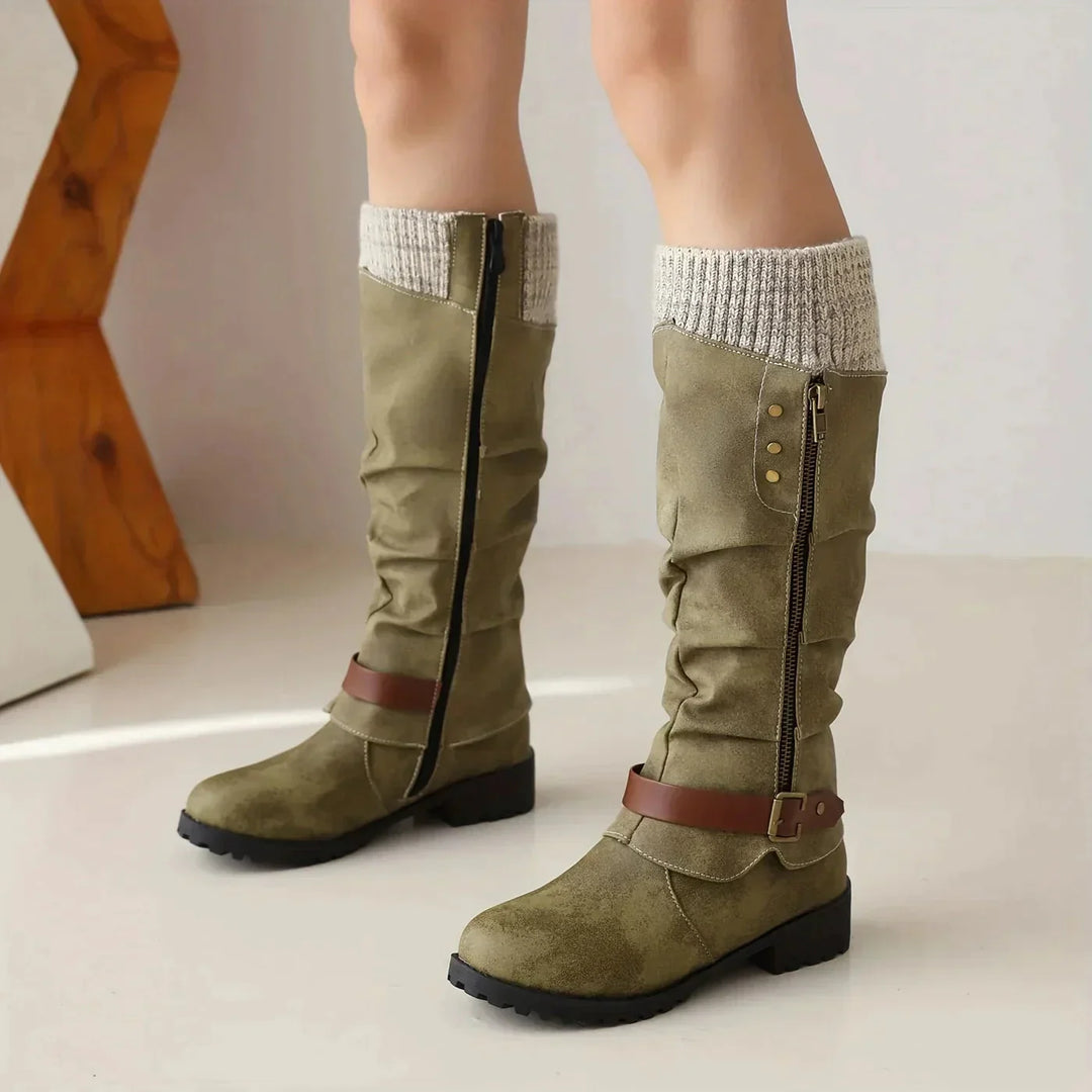 Fashionable High Women’s Boots - Isabella-Green-2.5-The Livary