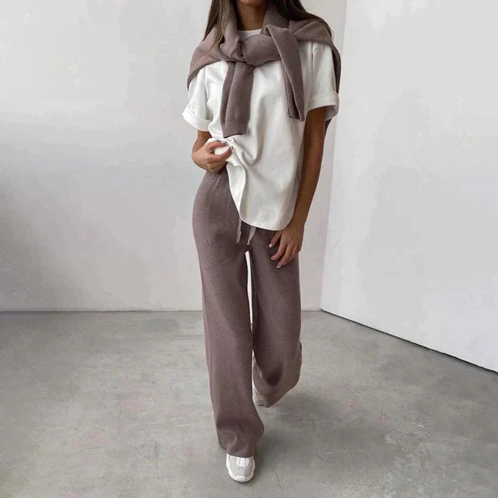 Luxury and Comfortable Cashmere Set - Amelie-Brown-XS-The Livary