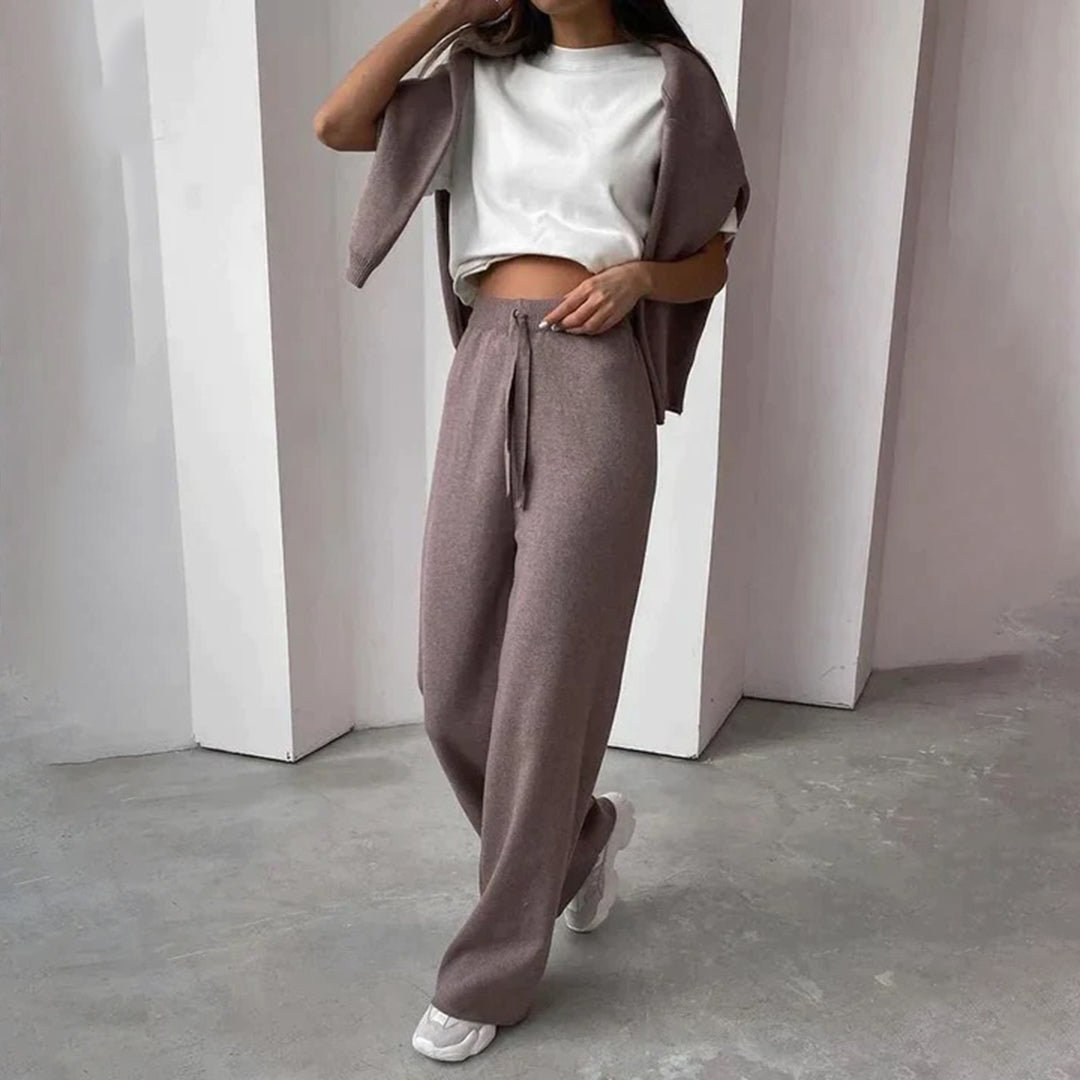 Luxury and Comfortable Cashmere Set - Amelie-Brown-XS-The Livary