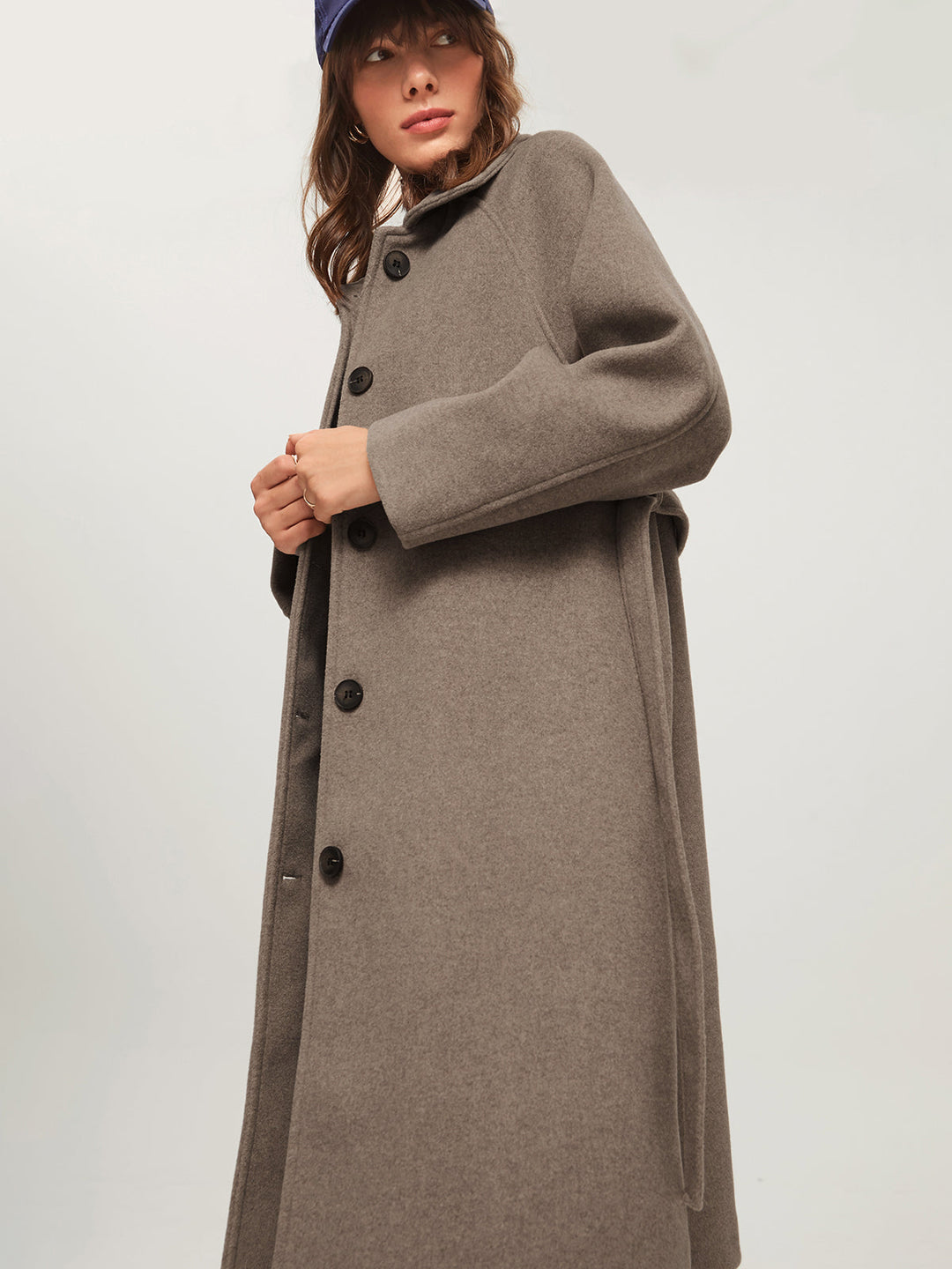 Long Women's Winter Coat - Isolde-Khaki-XS-The Livary