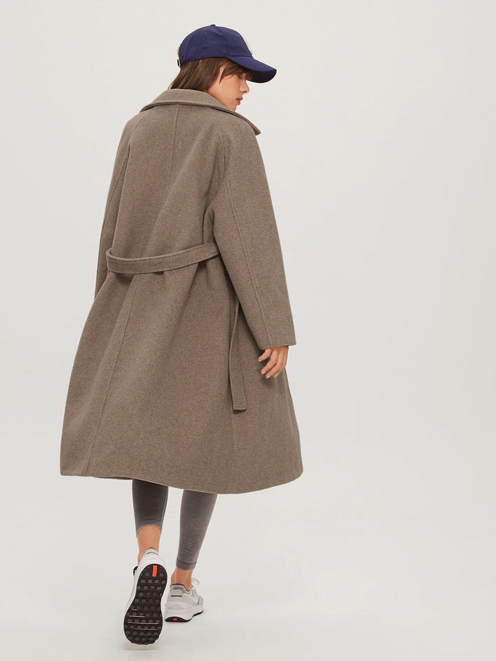 Long Women's Winter Coat - Isolde-Khaki-XS-The Livary