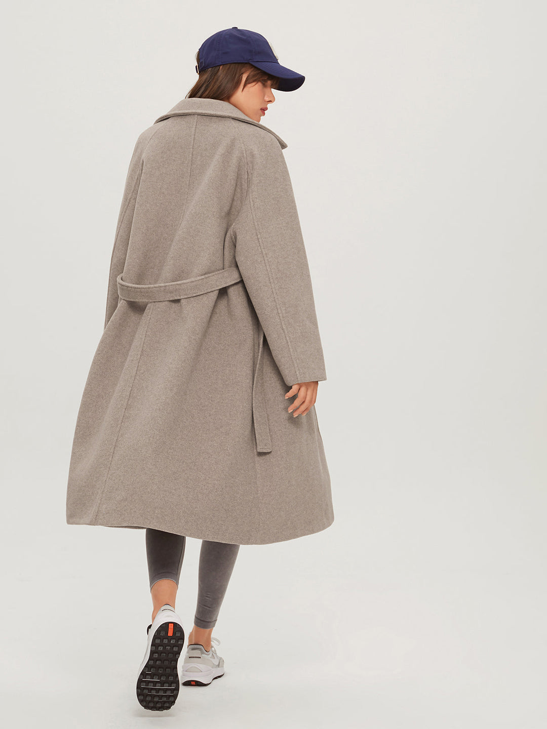 Long Women's Winter Coat - Isolde-Khaki-XS-The Livary