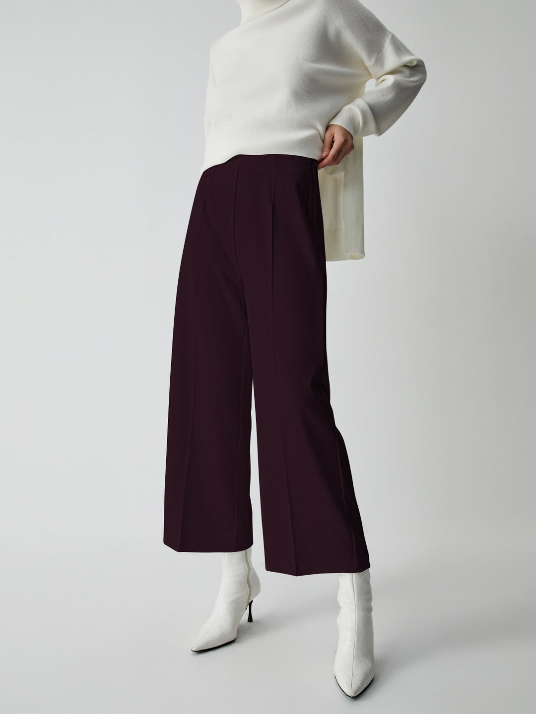 Wide Trousers for Women - Selina-Bordeaux-XS-The Livary