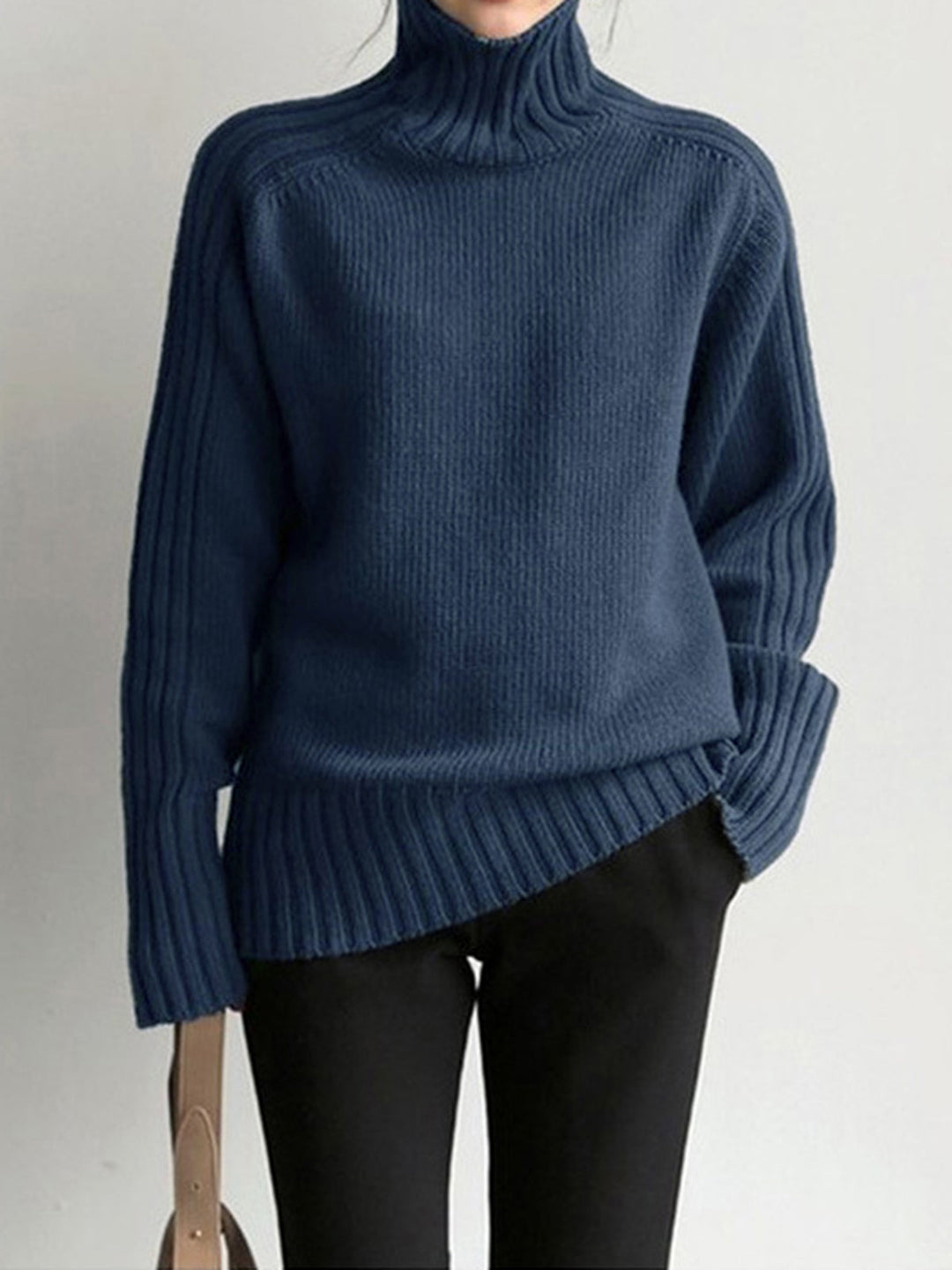 Classic Sweater for Women - Clara-Navy-XS-The Livary