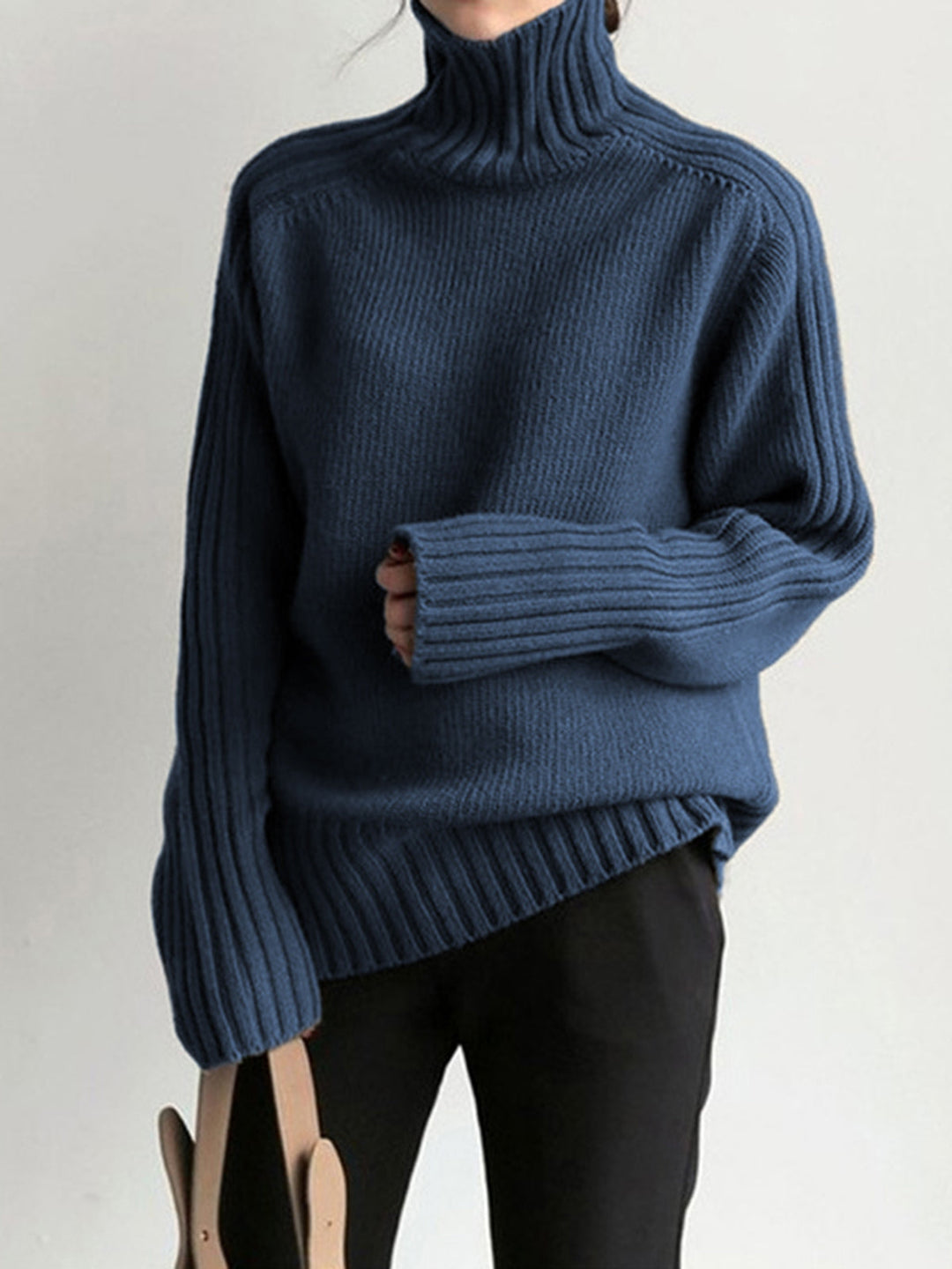 Classic Sweater for Women - Clara-Navy-XS-The Livary