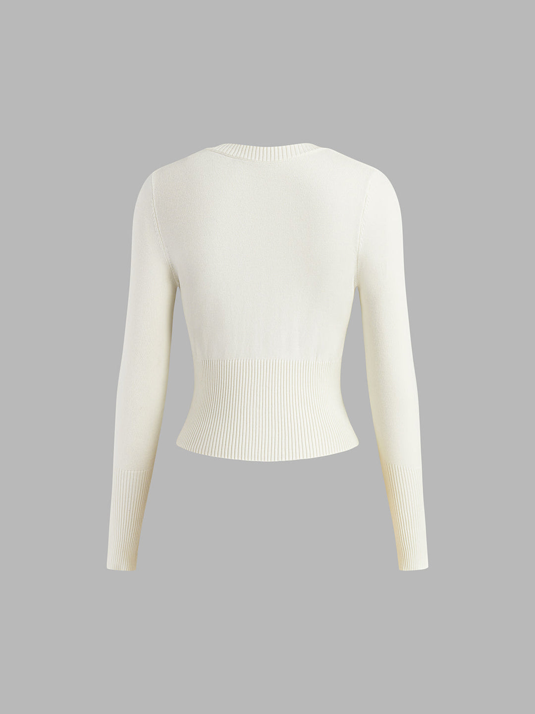 Casual Knitted Ladies Shirt - Elodie-White-XS-The Livary