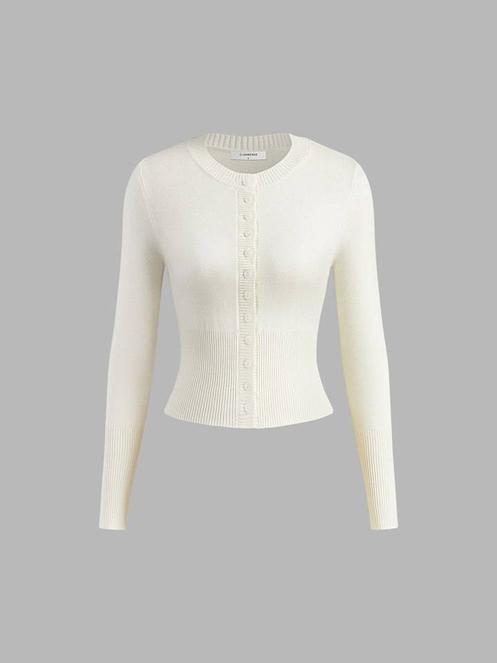 Casual Knitted Ladies Shirt - Elodie-White-XS-The Livary