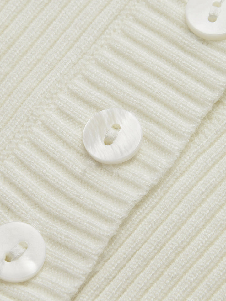 Casual Knitted Ladies Shirt - Elodie-White-XS-The Livary
