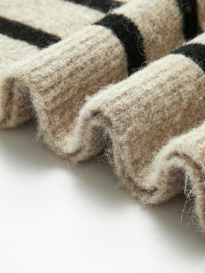 Oversized Striped Sweater for Women - Celina-Beige-XS-The Livary