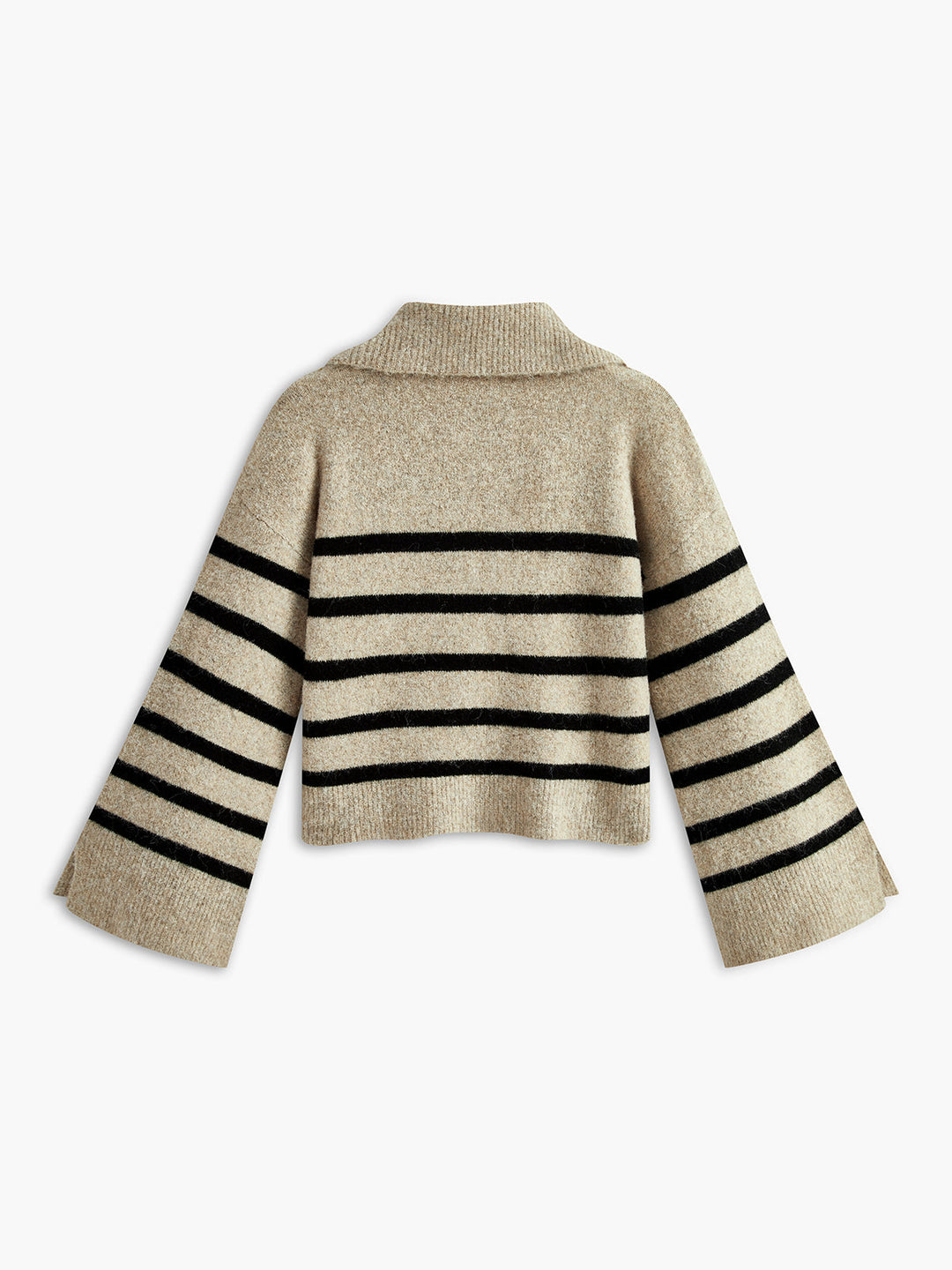 Oversized Striped Sweater for Women - Celina-Beige-XS-The Livary