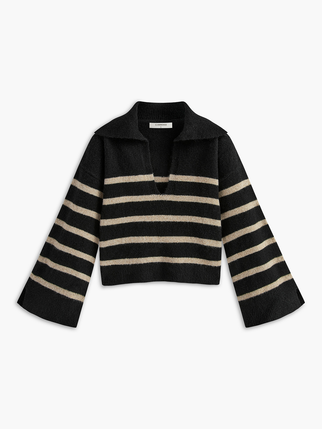 Oversized Striped Sweater for Women - Celina-Black-XS-The Livary