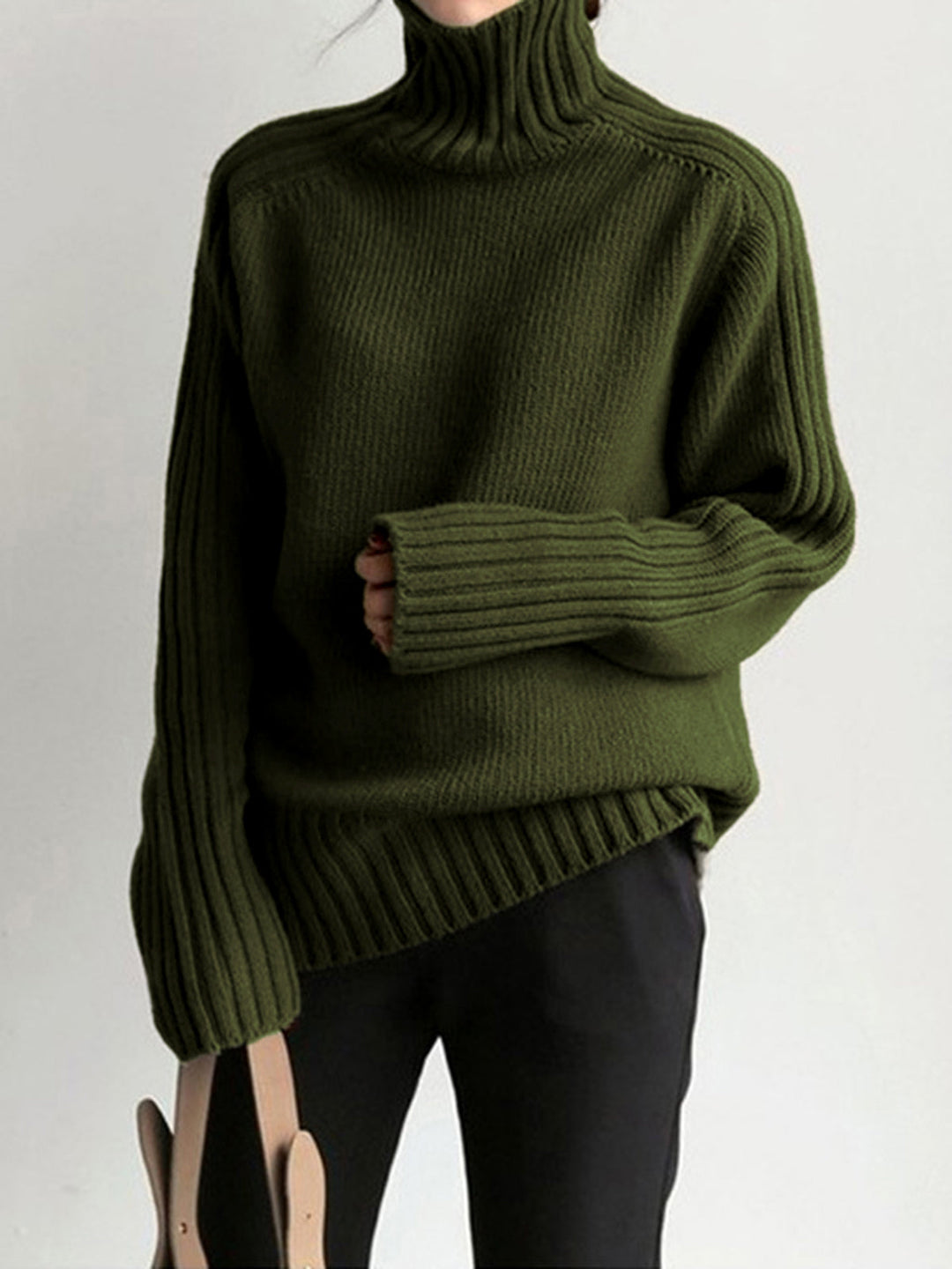 Classic Sweater for Women - Clara-Green-XS-The Livary