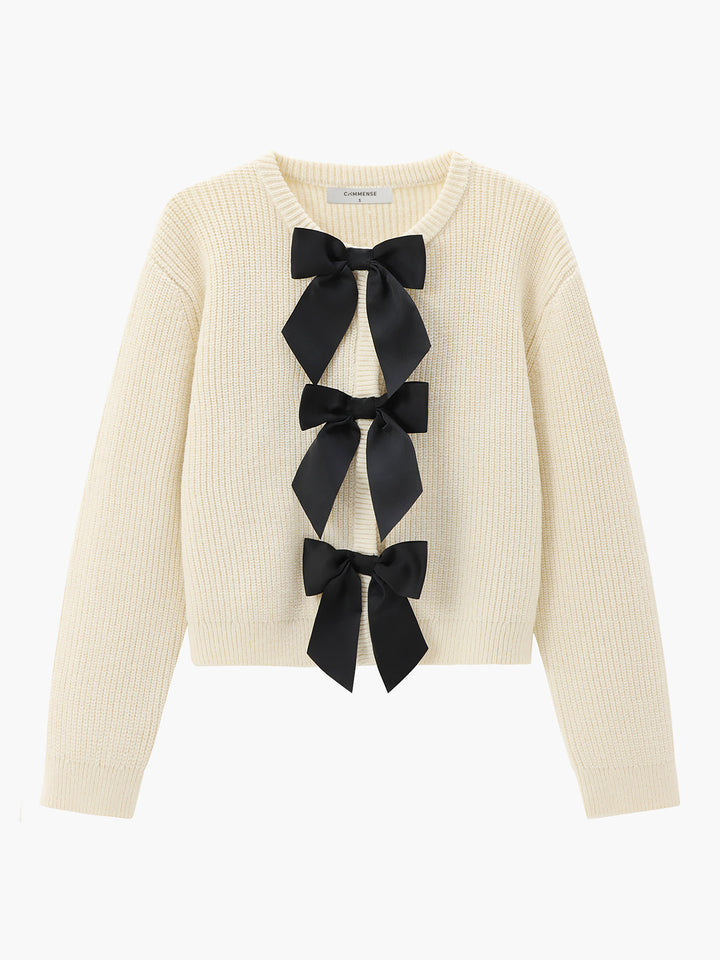Bow Sweater for Women - Isla-White-XS-The Livary
