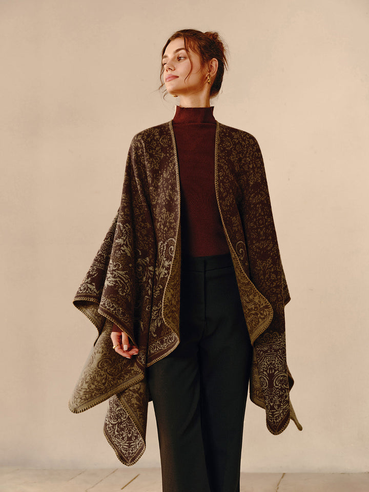 Boho Reversible Poncho - Seraphina-The Livary