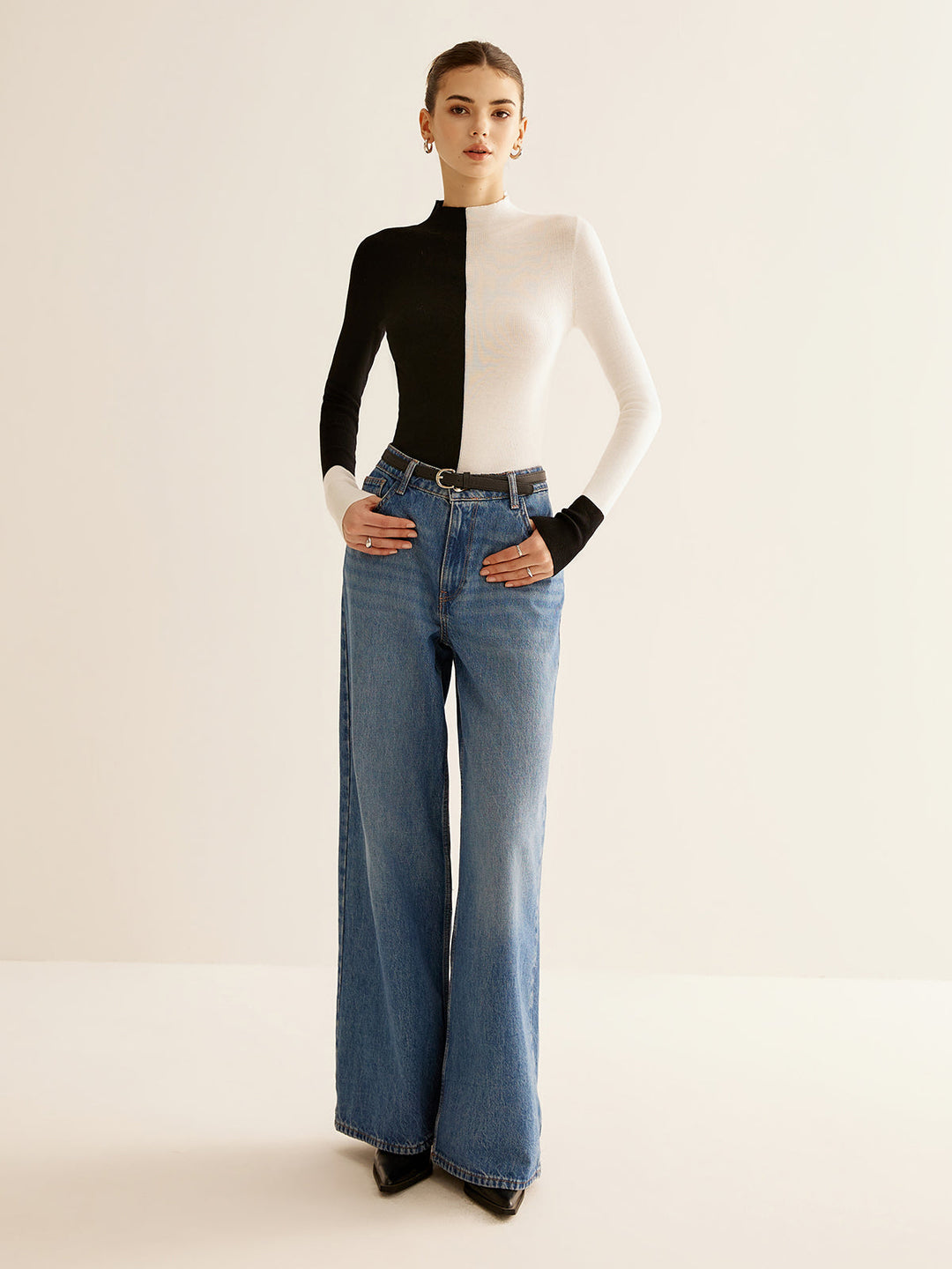 Two-Coloured Sweater for Women - Eloise-XS-The Livary