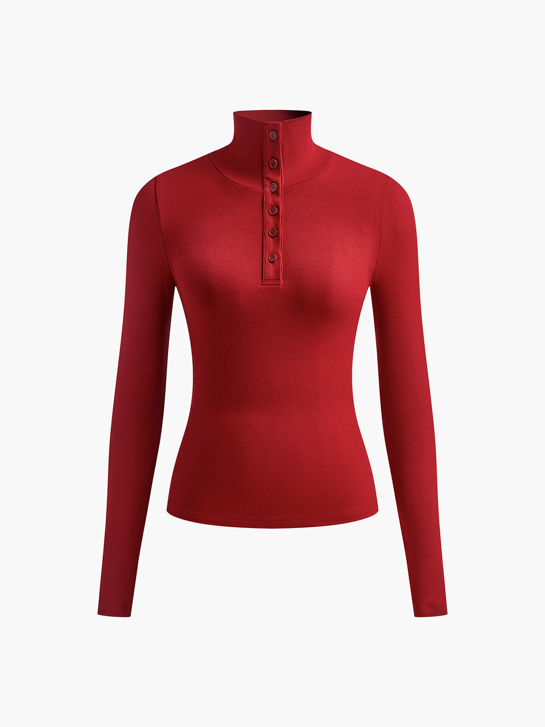 Ladies' Jumper with Buttons - Aurora-Bordeaux-XS-The Livary