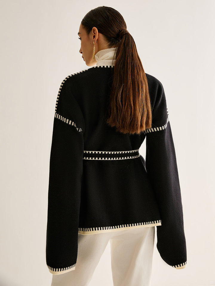 Tied Cardigan with Belt for Women - Celine-S-The Livary