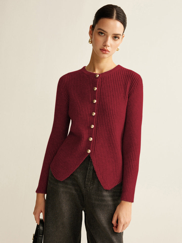 Sweater with Buttons for Women - Elise-Bordeaux-XS-The Livary
